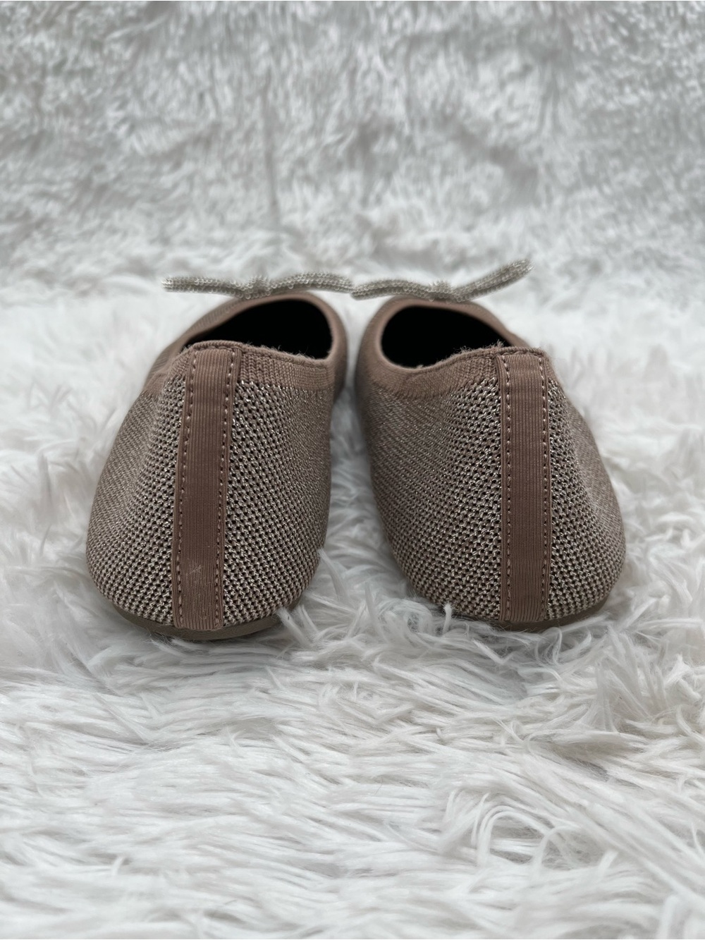 Skechers Flats Size 9 Mocha Air-Cooled Memory Foam Rhinestone Bow Pointed Toe - Picture 5 of 8